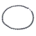 Ожерелье из жемчуга в форме риса темного цвета Nasonpearl 2010 г инфо 4989w.