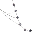 Серебряное колье с черным жемчугом N535B 2009 г инфо 4999w.