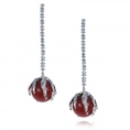 Серьги Серебро проба ниже 800 коралл синт 025 352 01 21lsk-00013 2010 г инфо 5749w.