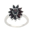Кольцо из серебра с гранатами Happy Garnets g1066 2010 г инфо 5938w.
