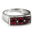 Кольцо из серебра с гранатами Happy Garnets G1137 2009 г инфо 5942w.