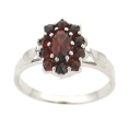 Кольцо из серебра с гранатами Happy Garnets g1053 2010 г инфо 5943w.
