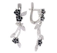 Серьги с сапфиром и фианитом R2A1N61956 2009 г инфо 6446w.