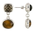 Серьги с кварцем и тигровым глазом R2A6LG3358 2009 г инфо 6452w.