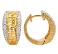 Серьги с фианитом и золотым покрытием 32A5DG000N 2010 г инфо 6461w.