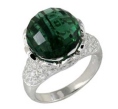Кольцо с синтетическим корундом и фианитом R4A41ABUD 2009 г инфо 6521w.