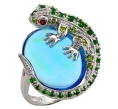 Кольцо с синтетическим корундом и фианитом R4A49G97D 2010 г инфо 6536w.